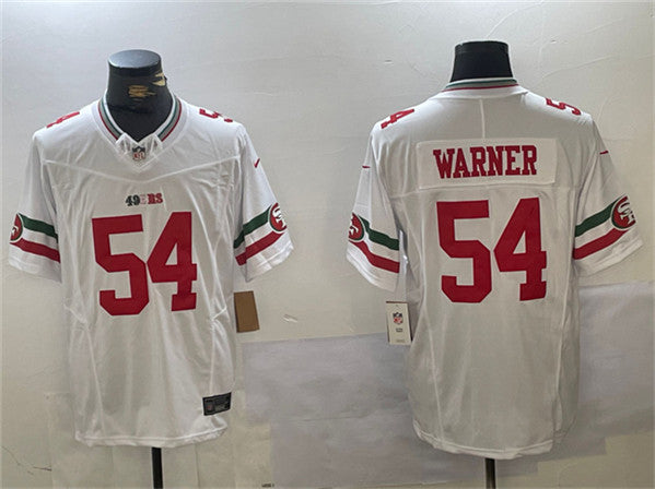 Fred Warner San Francisco 49ers white FUSE jersey
