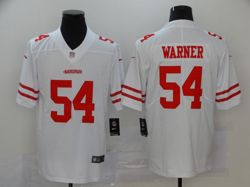 Fred Warner San Francisco 49ers white jersey