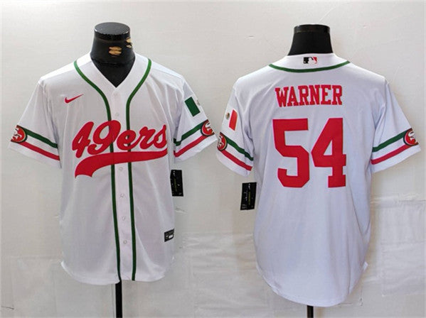 Fred Warner San Francisco 49ers white jersey