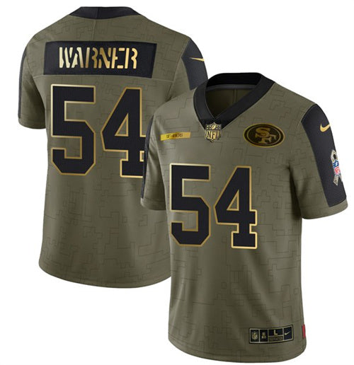 Warner San Francisco 49ers scarlet Salute To Service jersey