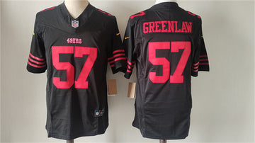 Dre Greenlaw San Francisco 49ers black FUSE jersey