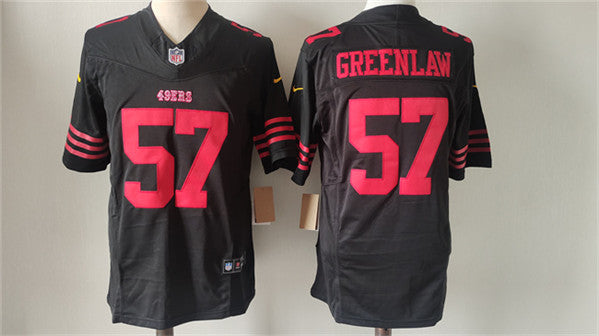 Dre Greenlaw San Francisco 49ers black FUSE jersey