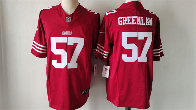 Dre Greenlaw San Francisco 49ers red FUSE jersey