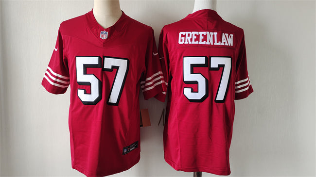 Dre Greenlaw San Francisco 49ers red FUSE jersey