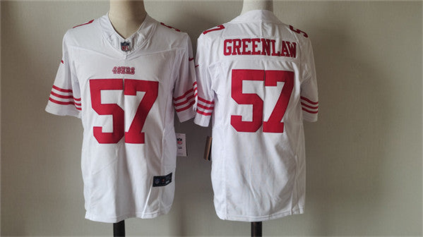 Dre Greenlaw San Francisco 49ers white FUSE jersey