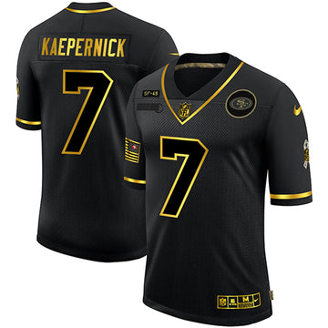 Colin Kaepernick San Francisco 49ers black-gold Salute To Service jersey