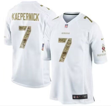 Colin Kaepernick San Francisco 49ers white Salute To Service jersey