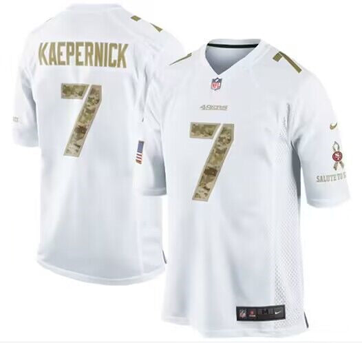Colin Kaepernick San Francisco 49ers white Salute To Service jersey