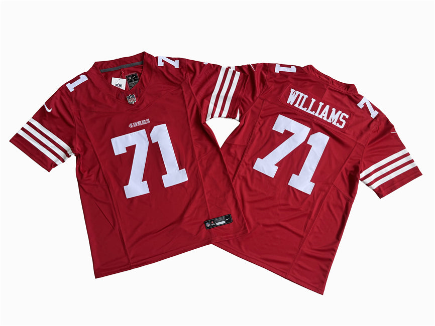 Trent Williams San Francisco 49ers red FUSE jersey