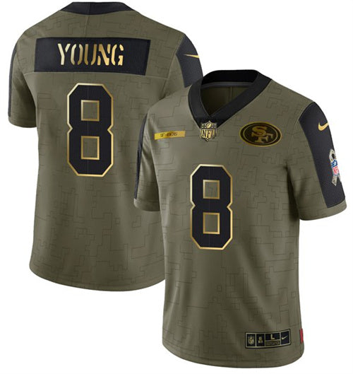 Steve Young San Francisco 49ers olive Salute To Service jersey
