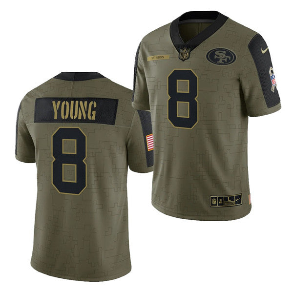 Steve Young San Francisco 49ers olive Salute To Service jersey