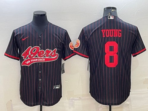 Steve Young San Francisco 49ers black jersey