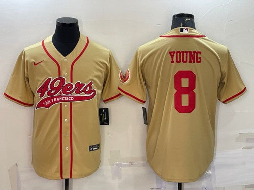 Steve Young San Francisco 49ers gold jersey