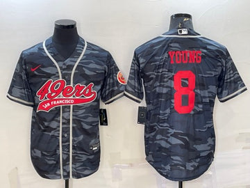 Steve Young San Francisco 49ers grey Camo jersey