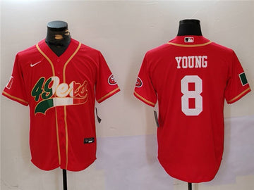Steve Young San Francisco 49ers red jersey