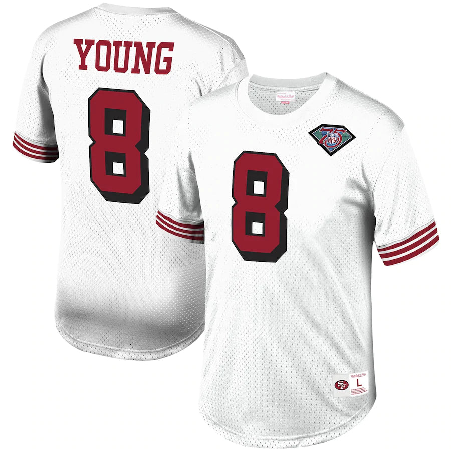 Steve Young San Francisco 49ers white jersey