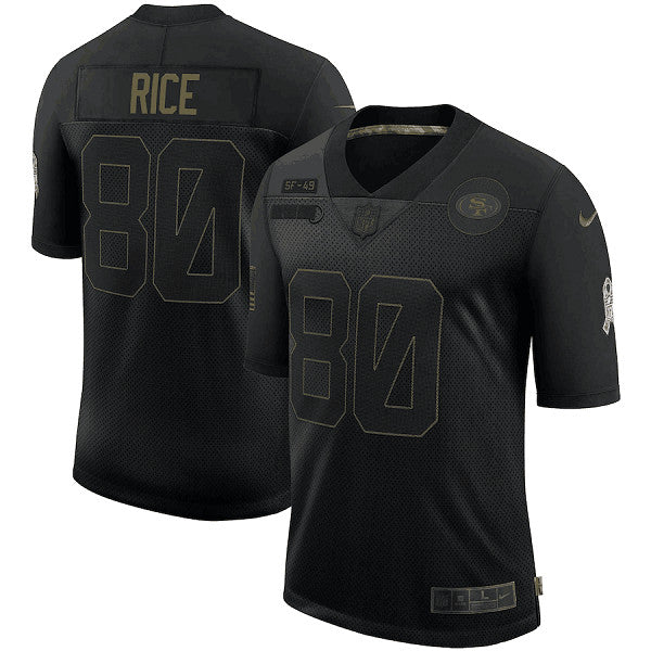 Jerry Rice San Francisco 49ers black Salute To Service jersey