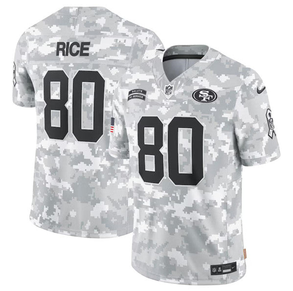 Jerry Rice Arctic San Francisco 49ers camo Salute To Service jersey