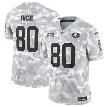 Jerry Rice Arctic San Francisco 49ers camo Salute To Service jersey