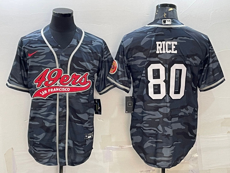 Jerry Rice San Francisco 49ers gray Camo jersey
