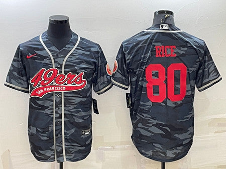 Jerry Rice San Francisco 49ers gray Camo jersey