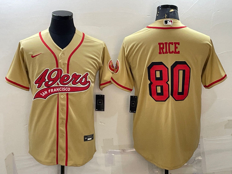 Jerry Rice New San Francisco 49ers gold jersey