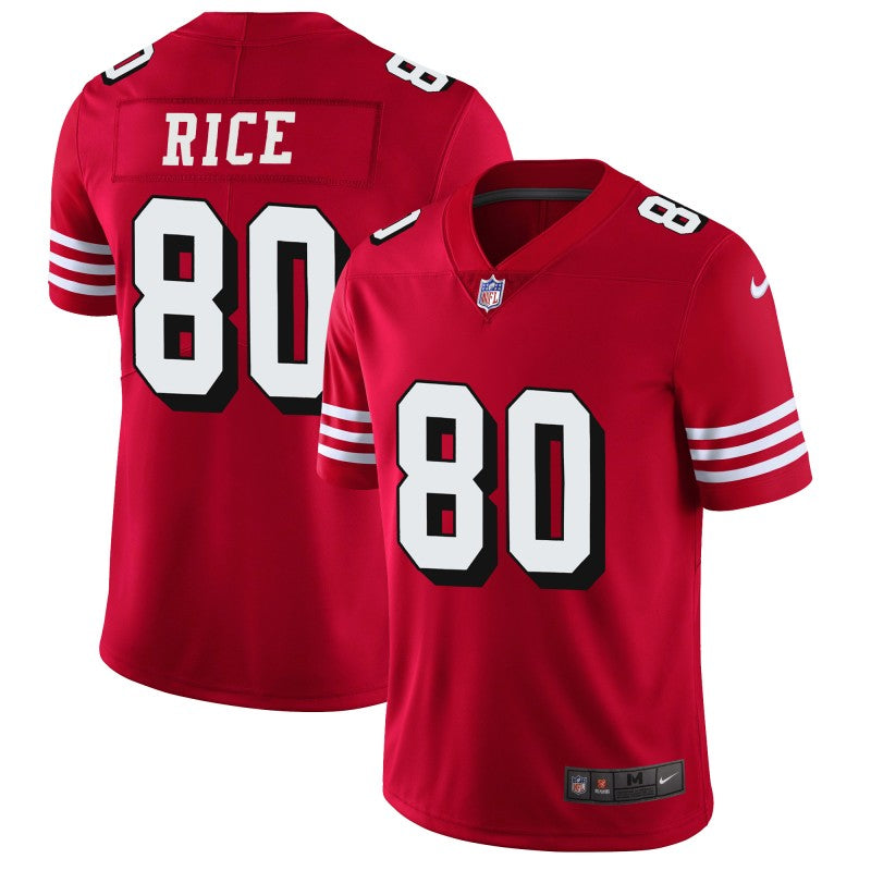 Jerry Rice San Francisco 49ers red jersey