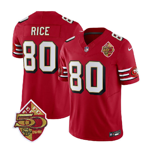 Jerry Rice San Francisco 49ers red FUSE jersey