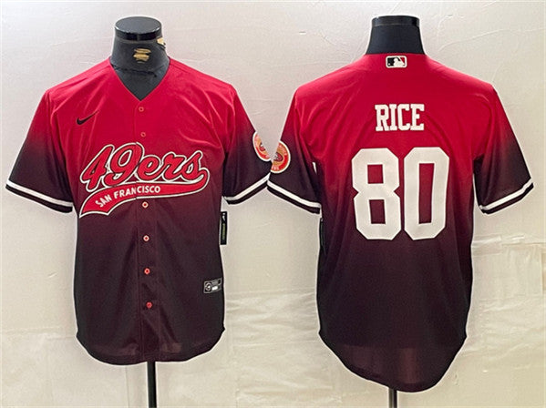 Jerry Rice San Francisco 49ers red-black jersey