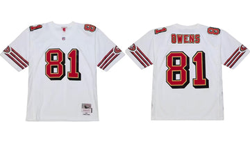 Terrell Owens San Francisco 49ers white jersey
