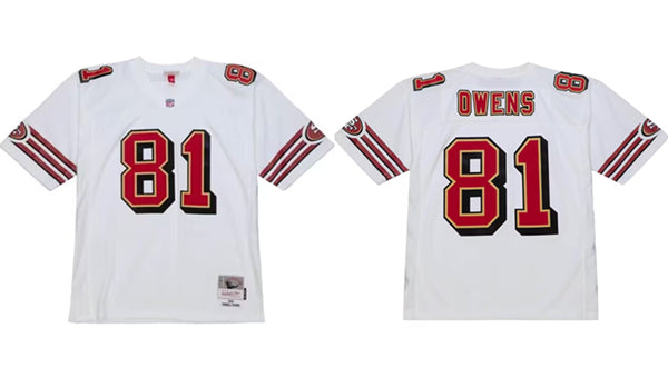 Terrell Owens San Francisco 49ers white jersey