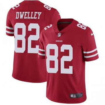 Ross Dwelley San Francisco 49ers red jersey