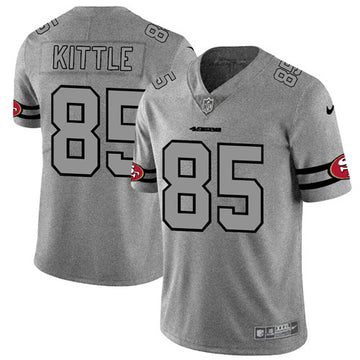 George Kittle San Francisco 49ers gray jersey