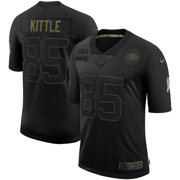 George Kittle San Francisco 49ers black Salute To Service jersey