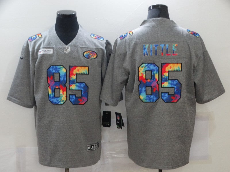 George Kittle San Francisco 49ers grey jersey