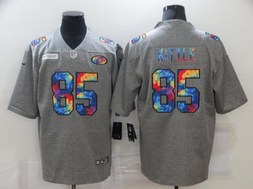 George Kittle San Francisco 49ers grey jersey