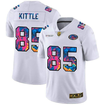 George Kittle San Francisco 49ers white jersey