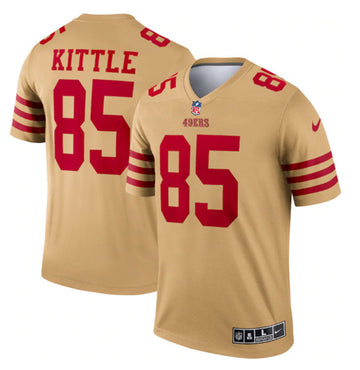 George Kittle San Francisco 49ers gold Inverted Legend jersey