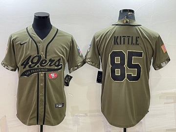 George Kittle San Francisco 49ers olive Salute To Service jersey