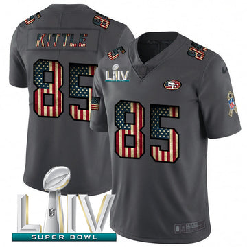 George Kittle San Francisco 49ers gray Fashion Static jersey