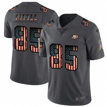 George Kittle San Francisco 49ers grey Salute To Service jersey