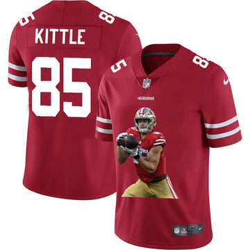 George Kittle Portrait Edition San Francisco 49ers red jersey
