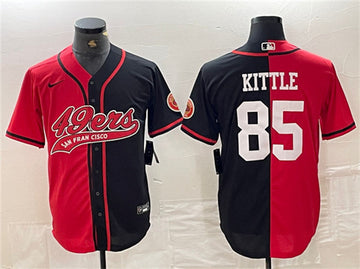 George Kittle San Francisco 49ers red-black Split jersey