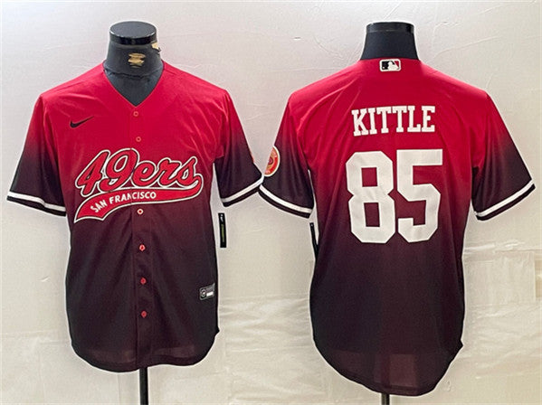George Kittle San Francisco 49ers red-black jersey