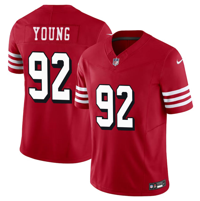 Chase Young New San Francisco 49ers red FUSE jersey
