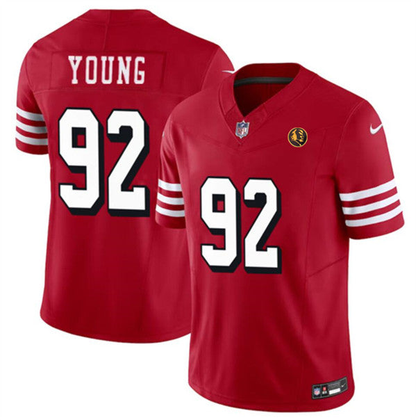 Chase Young New San Francisco 49ers red FUSE jersey