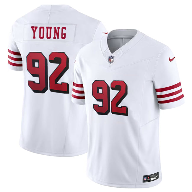 Chase Young New San Francisco 49ers white FUSE jersey