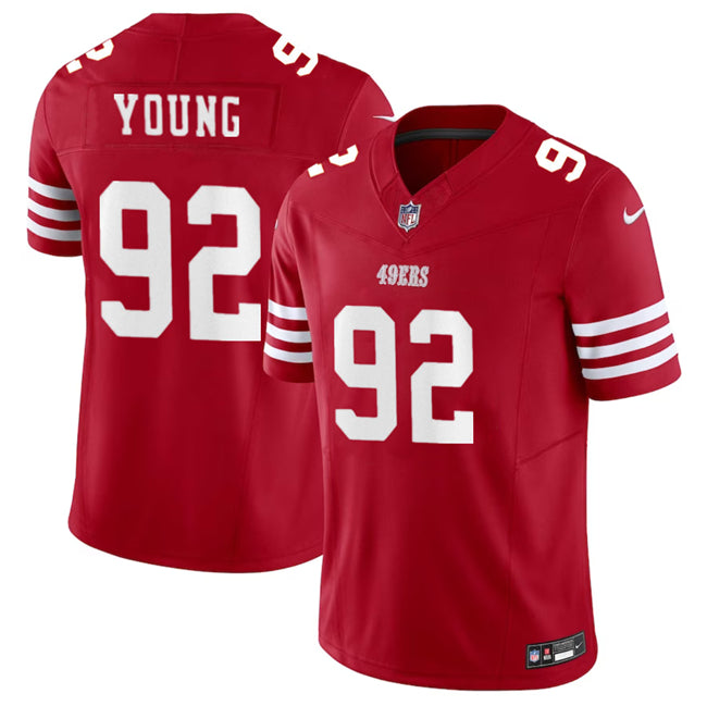 Chase Young San Francisco 49ers red FUSE jersey