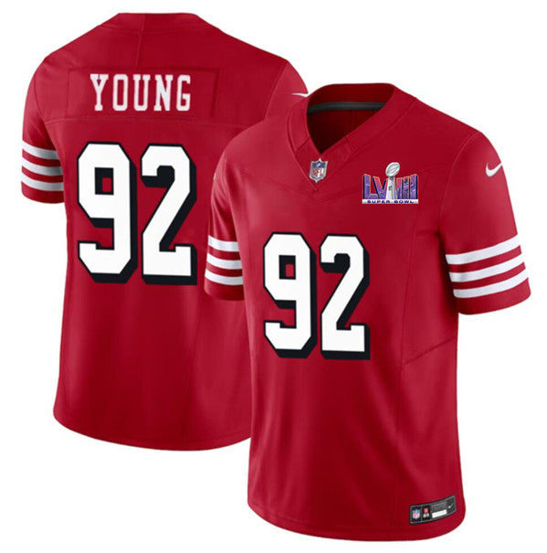 Chase Young San Francisco 49ers red FUSE jersey