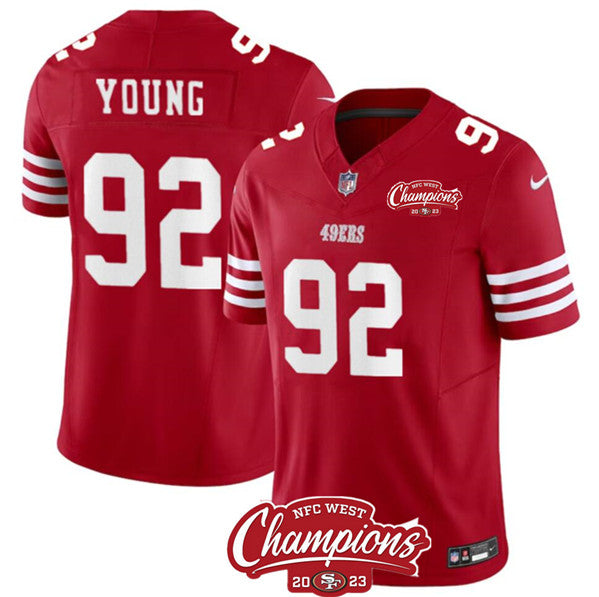 Chase Young San Francisco 49ers red FUSE jersey